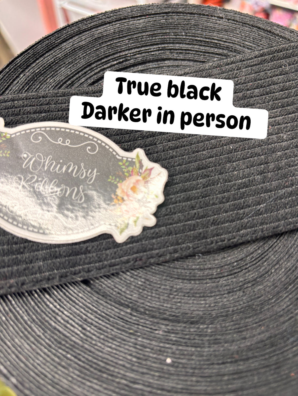 3 INCH CORDUROY BLACK COLOR  RIBBON