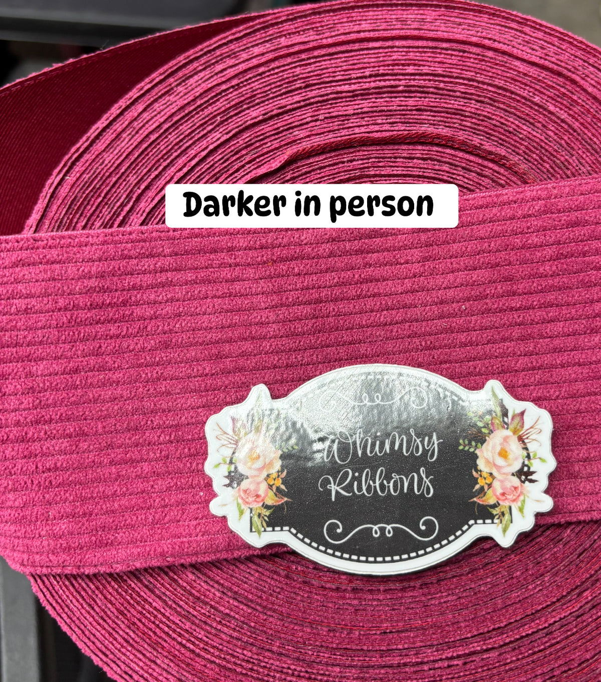 3 inch corduroy - it's not a Fuschia -  more rose tone