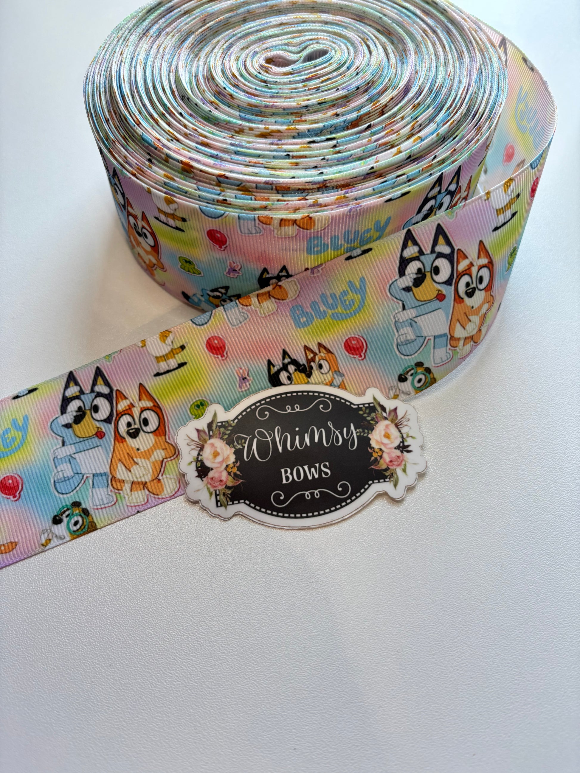Whimsy Ribbon Blue 2 INCH BLUEY – Whimsy Ribbons and Bows