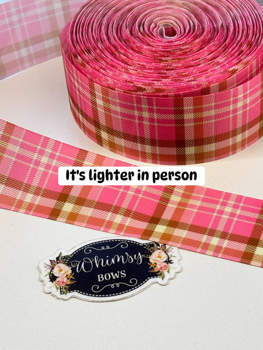 2 INCH PINK PLAID