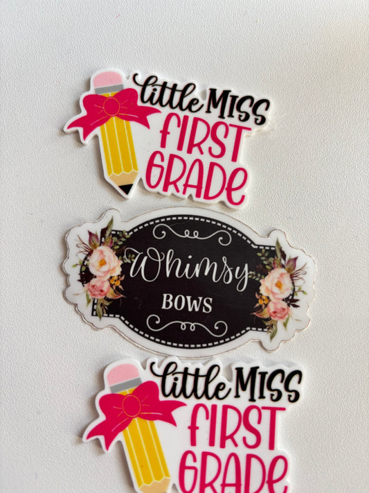 LITTLE MISS FIRST GRADE - back to school LARGE RESIN