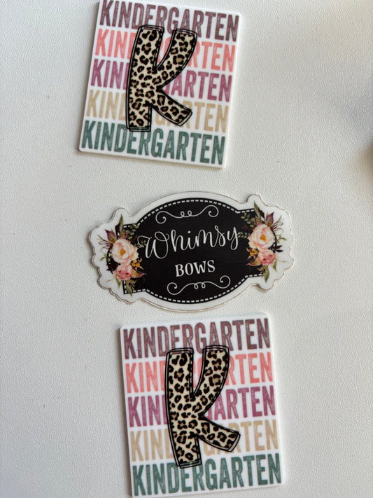 KINDERGARTEN  - back to school LARGE RESIN