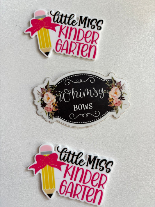 LITTLE MISS KINDERGARTEN  - back to school LARGE RESIN