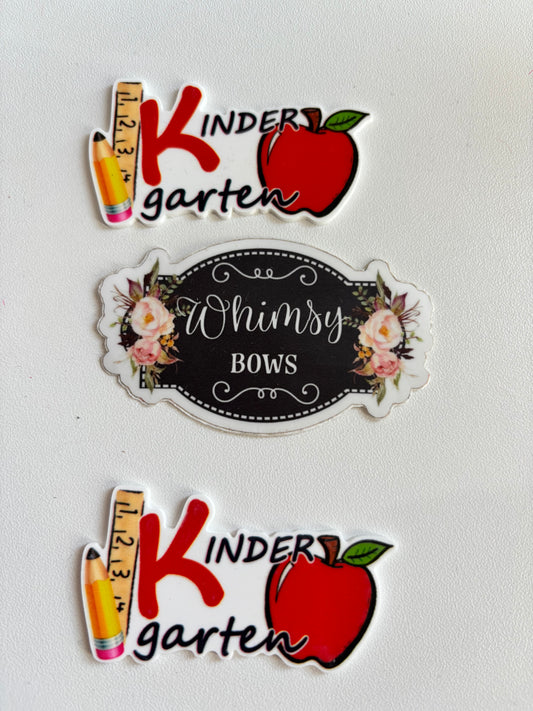 Kindergarten apple - back to school LARGE RESIN