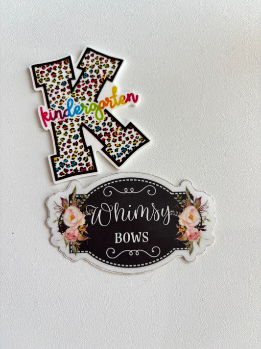 K IS FOR KINDERGARTEN  - back to school LARGE RESIN