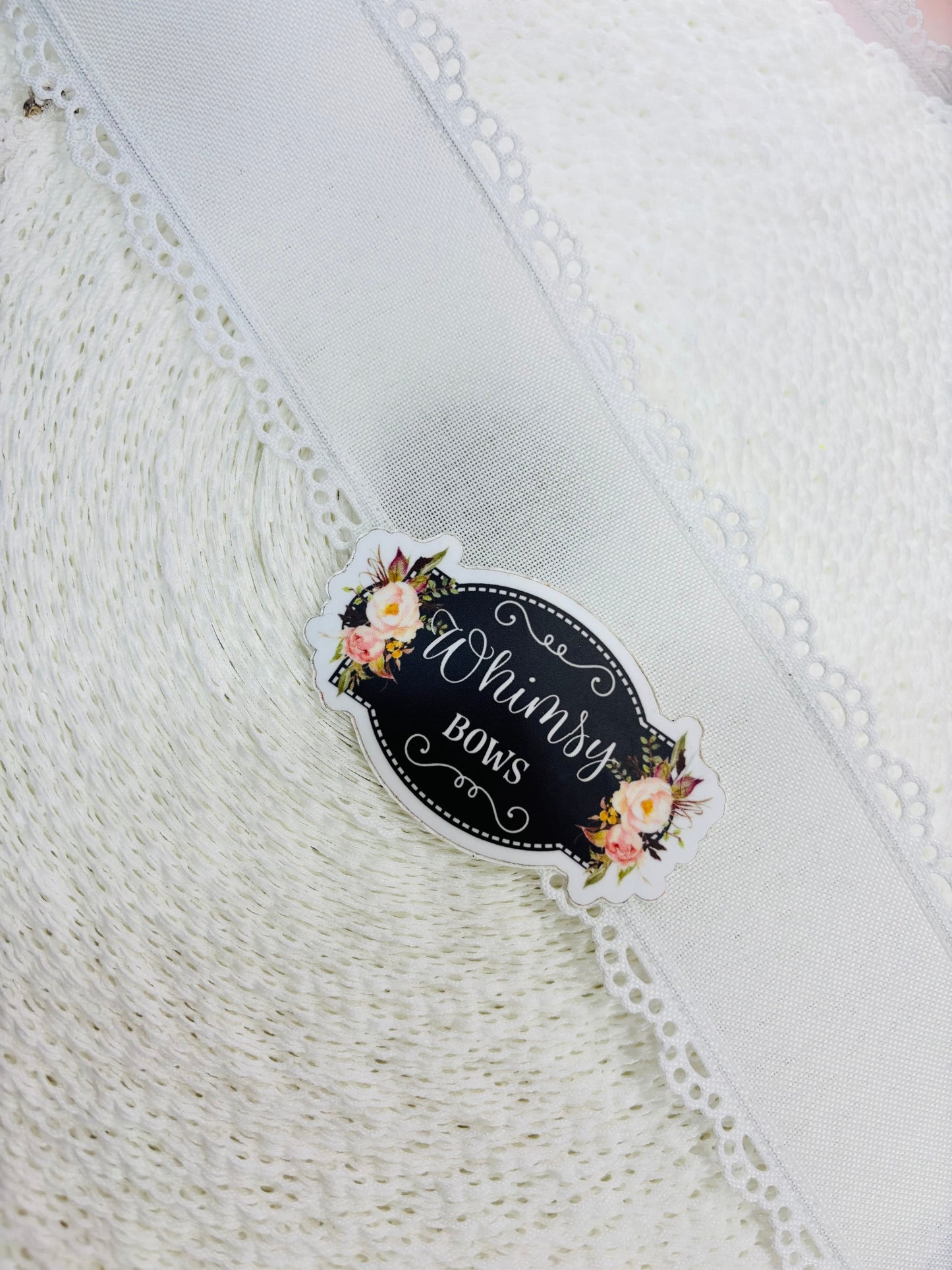 2.5 inch  SCALLOPED LACE WHITE RIBBON NO WIRE