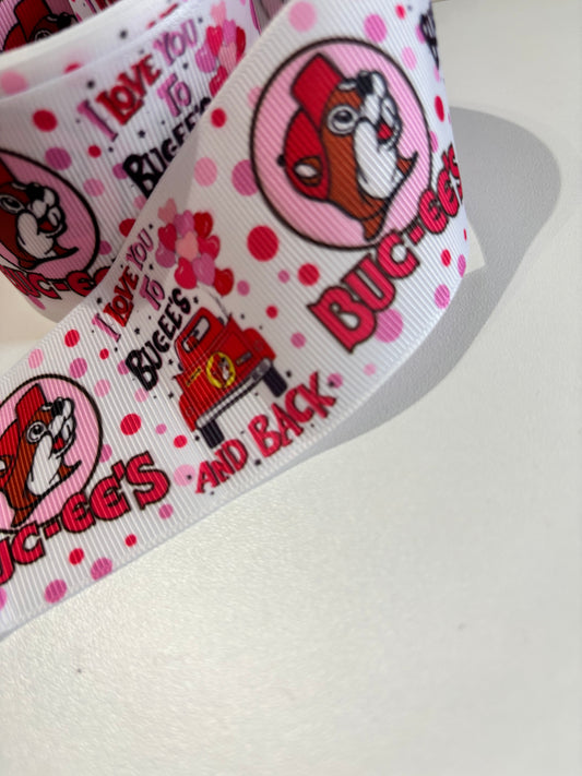 BUC-EE's VALENTINES  2 inch Ribbon