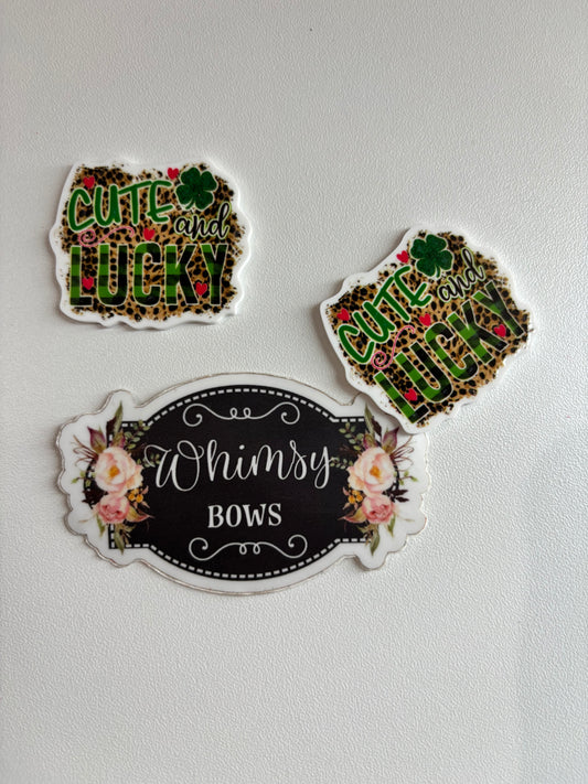 CUTE AND LUCKY. ST PATRICKS DAY   RESIN SMALL