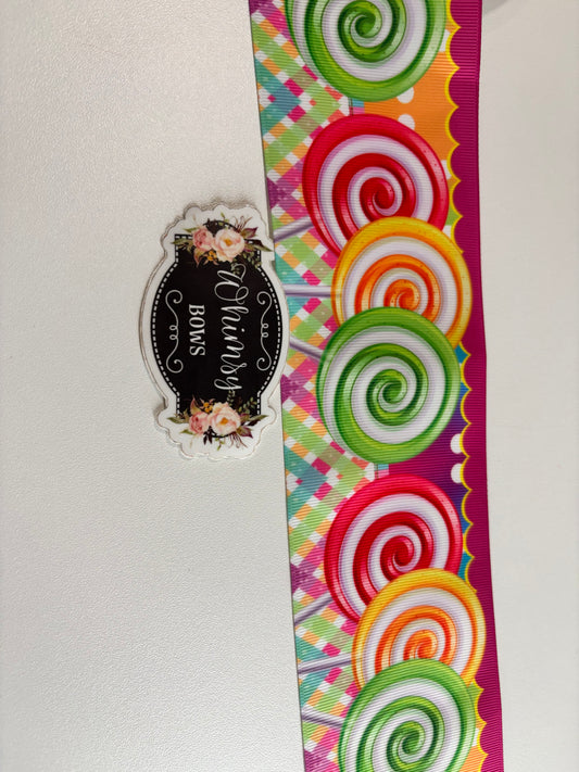 3 INCH  CUTE SWIRL LOLIPOP RIBBON