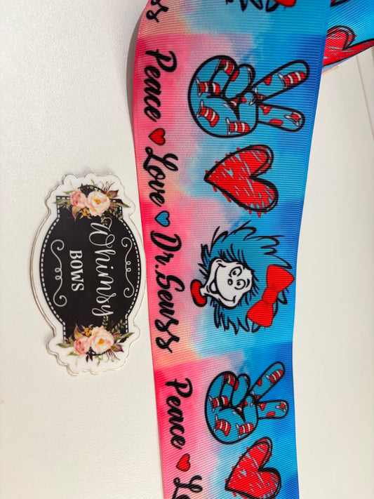 DR SEUSS CAT IN THE HAT  3 INCH RIBBON