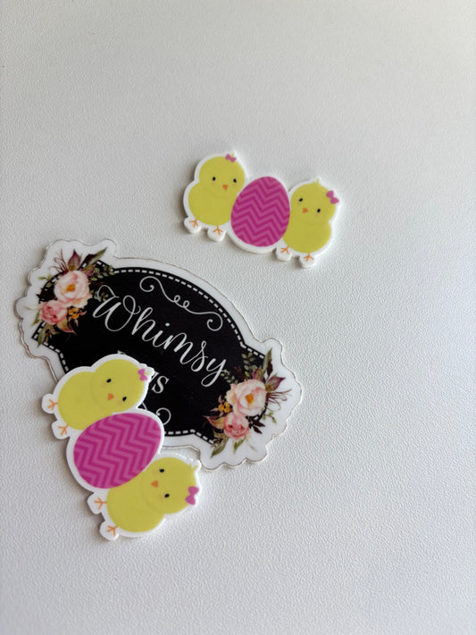 Chicks w Easter egg small  Resin