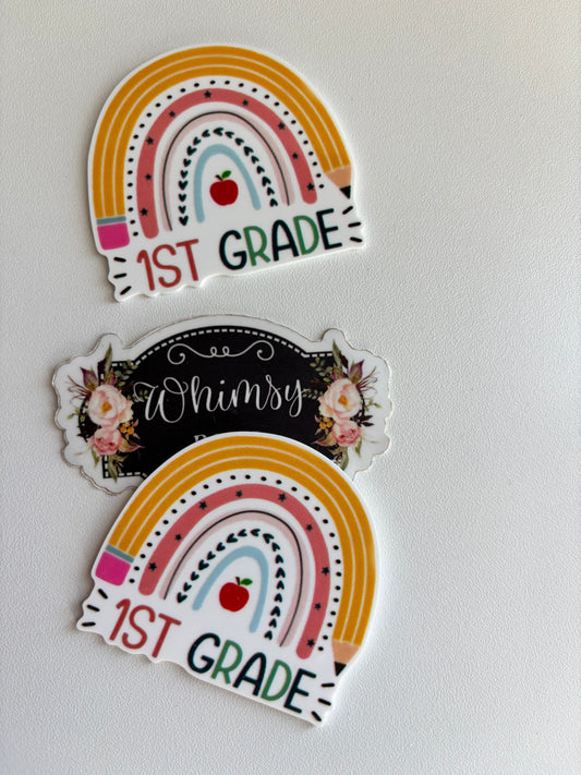 1st grade Rainbow  LARGE RESIN -