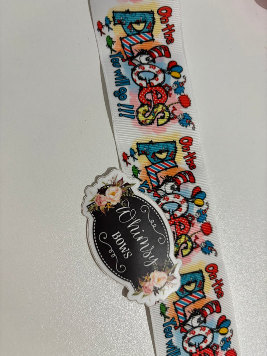 Oh the places Dr Seuss 2 inch Ribbon