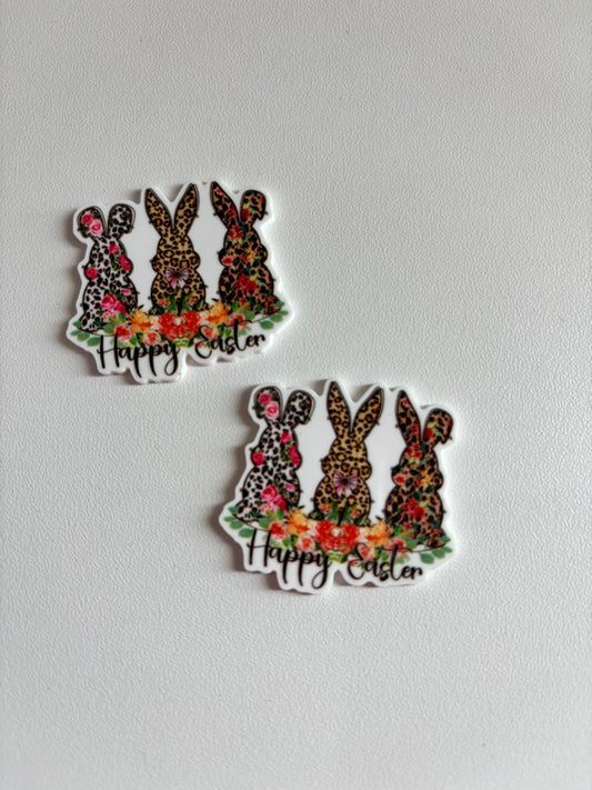 HAPPY EASTER CHEETAH BUNNY  RESIN SMALL