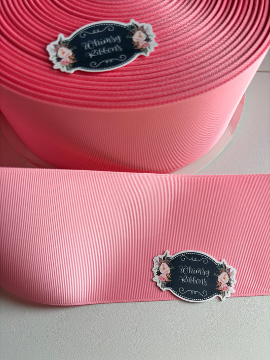 PINK 3 INCH solid grosgrain ribbon - 5 yard roll