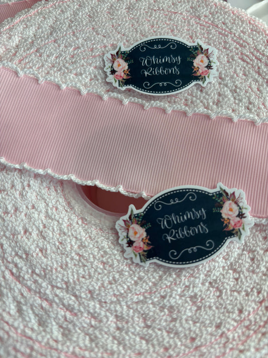 1.5. PEARL PINK WITH WHITE STITCHING
