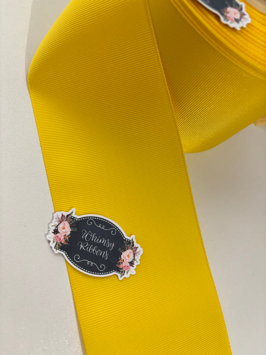 1.5 inch DAFFODIL solid grosgrain  5 YARD ROLL $2