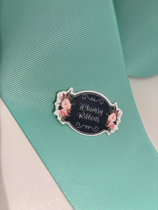 1.5 inch AQUA solid grosgrain  5 YARD ROLL $2