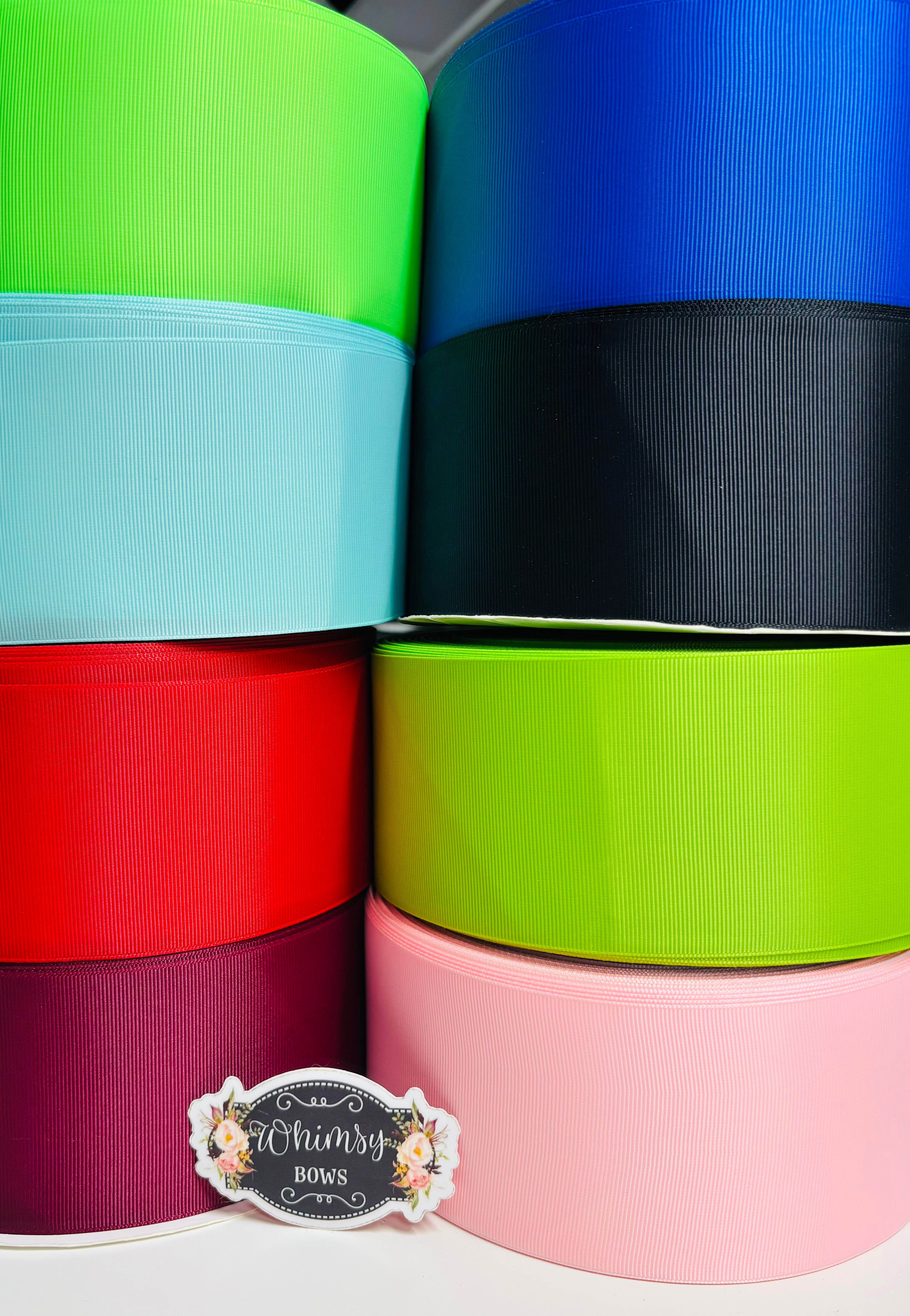 SOLID GROSGRAIN RIBBON. 3 INCH – Whimsy Ribbons and Bows