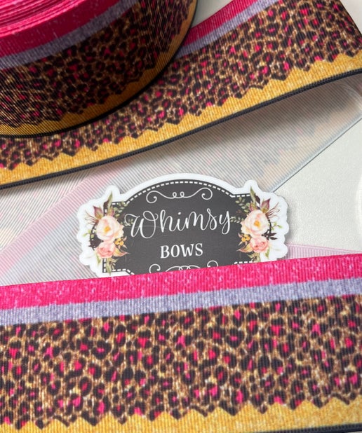 2 INCH  PINK CHEETAH PENCIL PRINT.   SALE PRICE