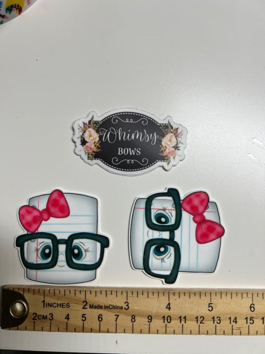 NOTEBOOK w glasses large resin