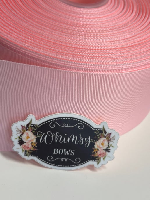 LIGHT PINK SOLID GROSGRAIN 3 INCH RIBBON - 5 YARD ROLL