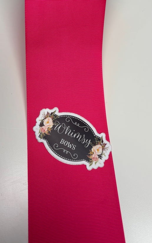 SHOCKING PINK  SOLID 3 INCH GROSGRAIN RIBBON- 5 YARD ROLL
