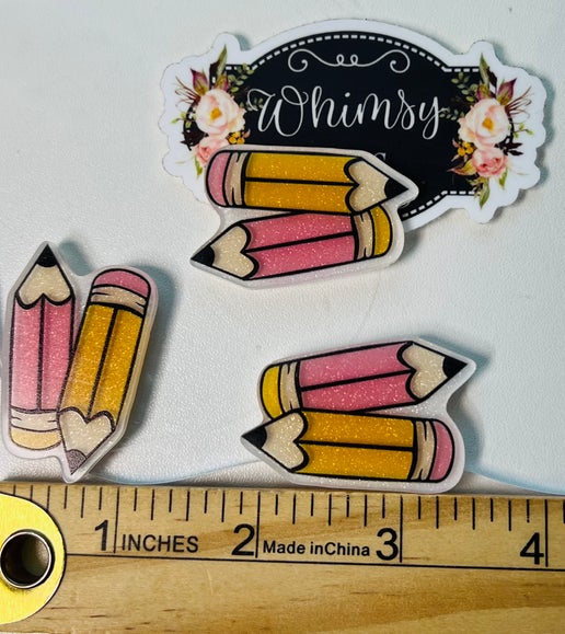 Pencil glitter resin