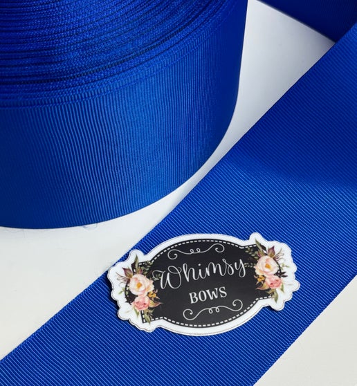 ELECTRIC BLUE 3 inch solid grosgrain ribbon- 5 yard roll