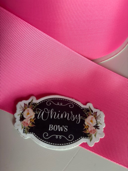 HOT PINK 3 inch solid grosgrain - 5 yard roll