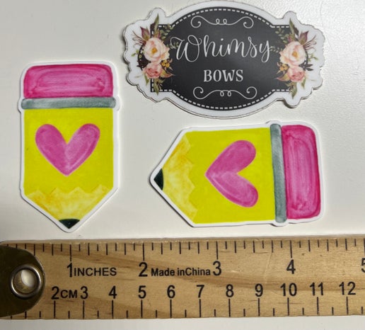 HEART pencil  large resin