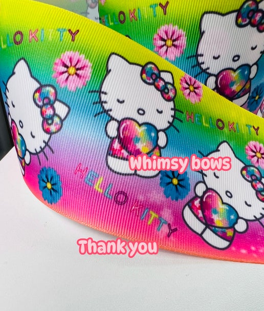 HK heart printed 3 inch ribbon