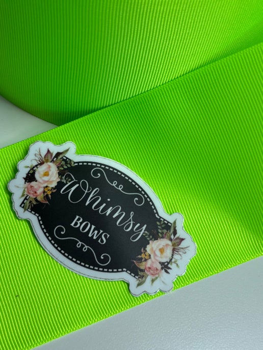 KEY LIME  solid 3 inch solid grosgrain ribbon - 5 yard roll
