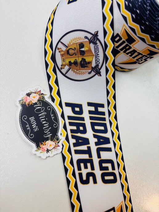 HIDALGO PIRATES 3 inch printed ribbon sale