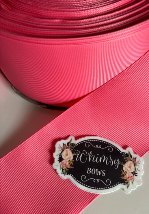 CORAL ROSE 3 inch solid grosgrain ribbon- 5 yard roll