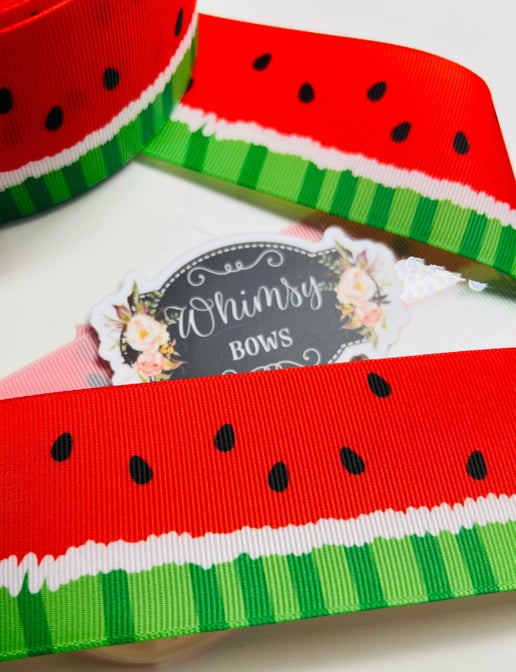2 INCH WATERMELON PRINT – Whimsy Ribbons and Bows