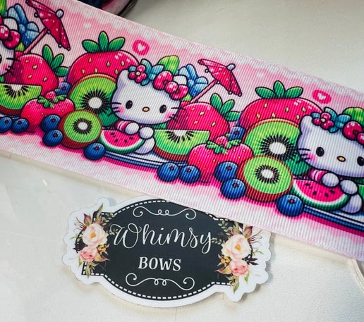 HK fruits on pink 3 inch