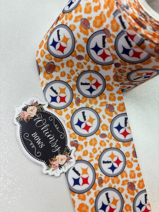 STEELERS 3 INCH PRINTED RIBBON SALE PRICE