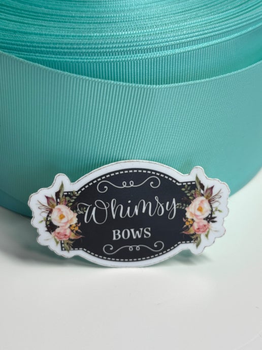 AQUA solid 3 inch grosgrain ribbon - 5 yard roll
