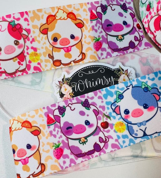 2 inch colorful cows