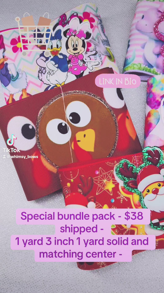 RIBBON BUNDLE PACK 3 inch  please read description